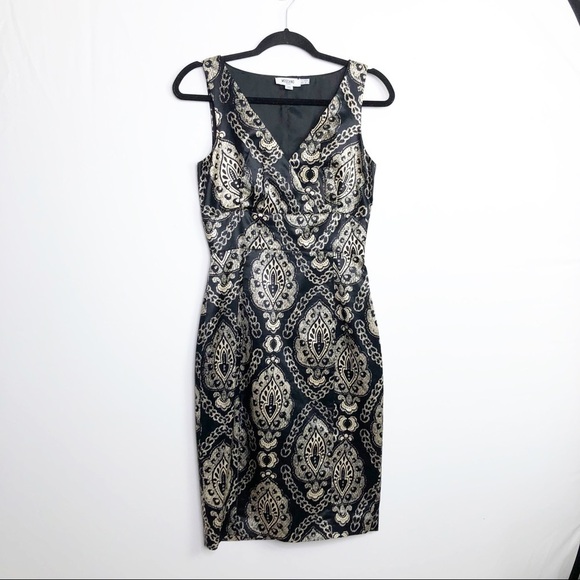 MOSCHINO jeans cream and black shift graphic print dress - Picture 6 of 8